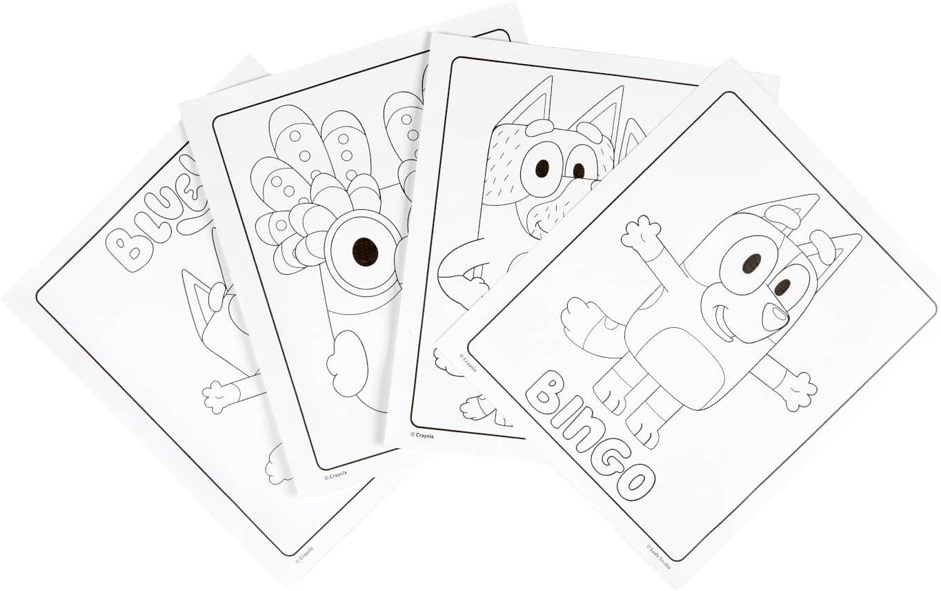Crayola Color Wonder Prehistoric Pals, Dinosaur Coloring Pages, Mess Free Coloring for Toddlers, Dinosaur Toys, Toddler Travel Activity & Gifts(Bluey Coloring Book)