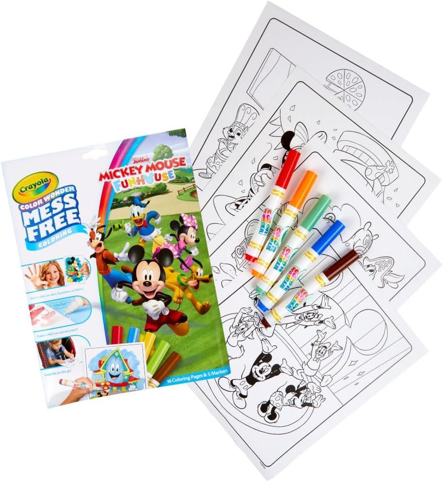 Crayola Color Wonder Prehistoric Pals, Dinosaur Coloring Pages, Mess Free Coloring for Toddlers, Dinosaur Toys, Toddler Travel Activity & Gifts(Mickey Mouse)