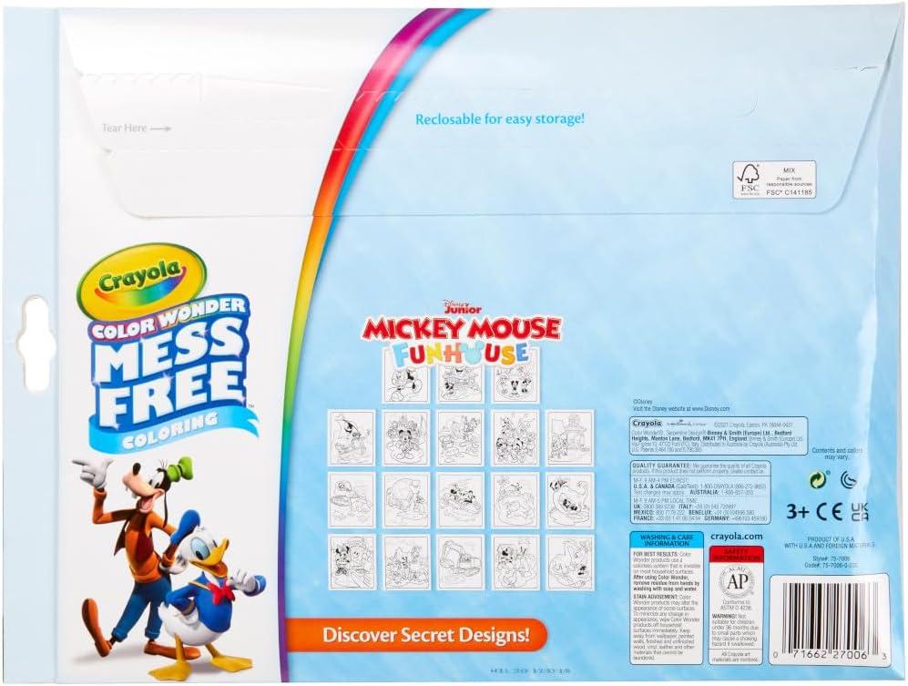 Crayola Color Wonder Prehistoric Pals, Dinosaur Coloring Pages, Mess Free Coloring for Toddlers, Dinosaur Toys, Toddler Travel Activity & Gifts(Mickey Mouse)