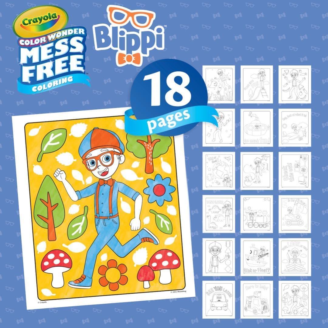 Crayola Color Wonder Prehistoric Pals, Dinosaur Coloring Pages, Mess Free Coloring for Toddlers, Dinosaur Toys, Toddler Travel Activity & Gifts(Blippi)