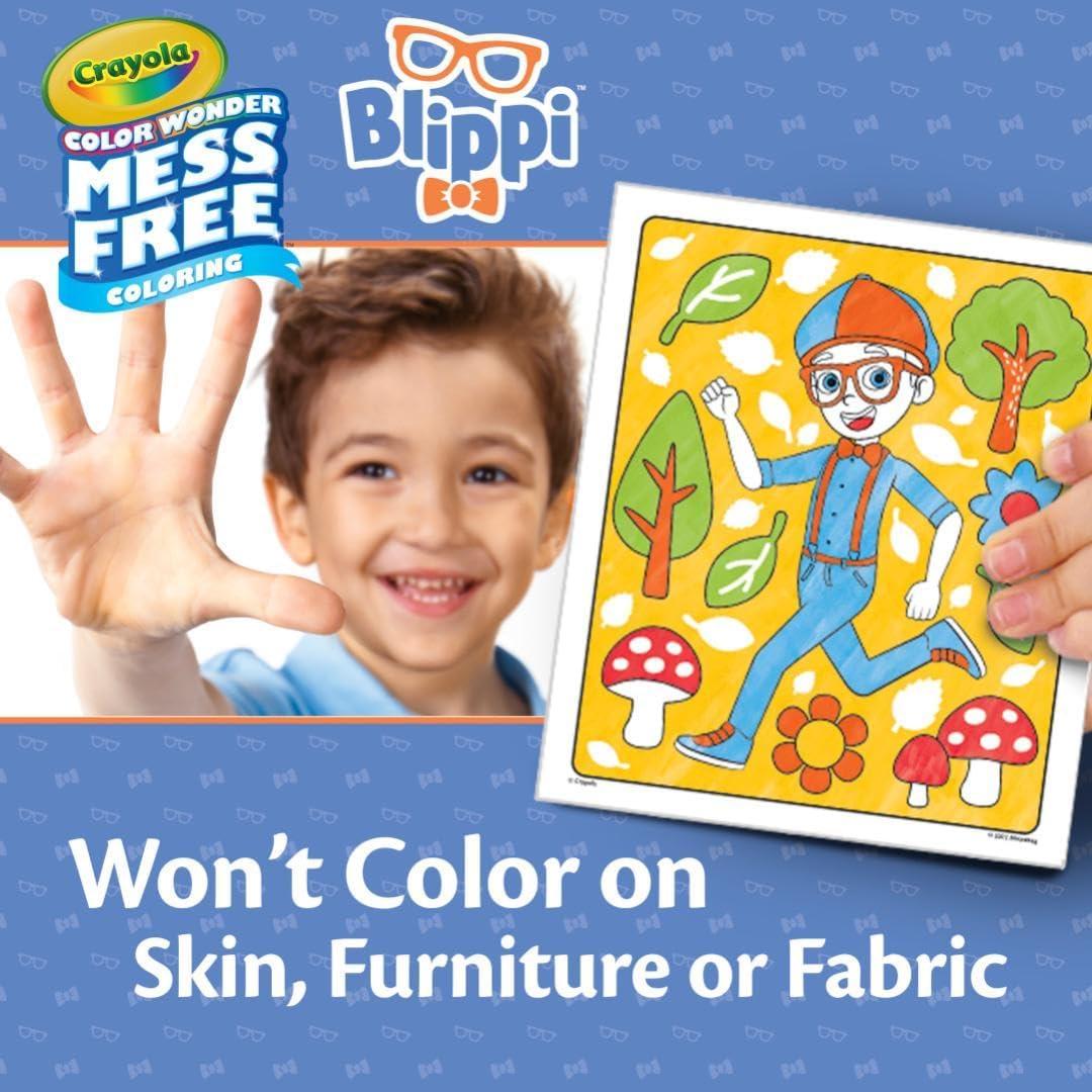 Crayola Color Wonder Prehistoric Pals, Dinosaur Coloring Pages, Mess Free Coloring for Toddlers, Dinosaur Toys, Toddler Travel Activity & Gifts(Blippi)