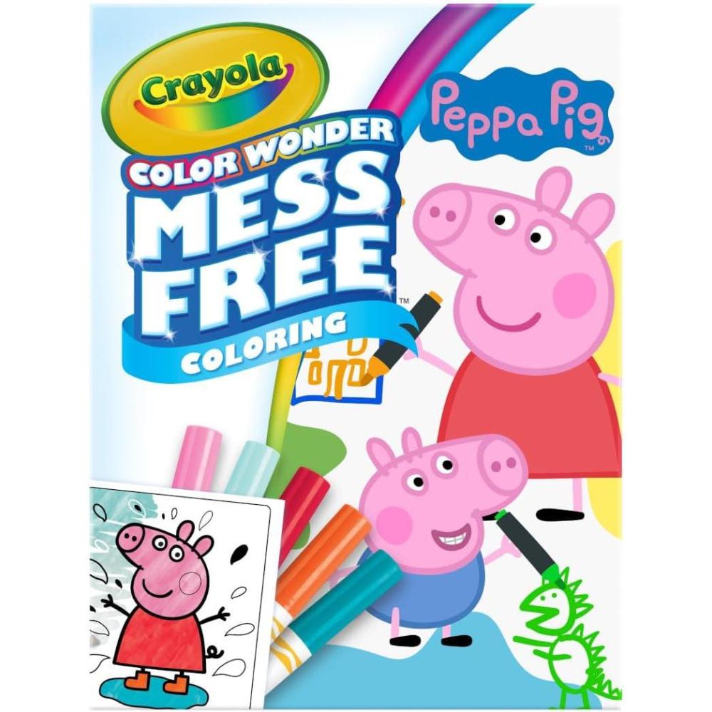 Crayola Color Wonder Prehistoric Pals, Dinosaur Coloring Pages, Mess Free Coloring for Toddlers, Dinosaur Toys, Toddler Travel Activity & Gifts(Peppa Pig)