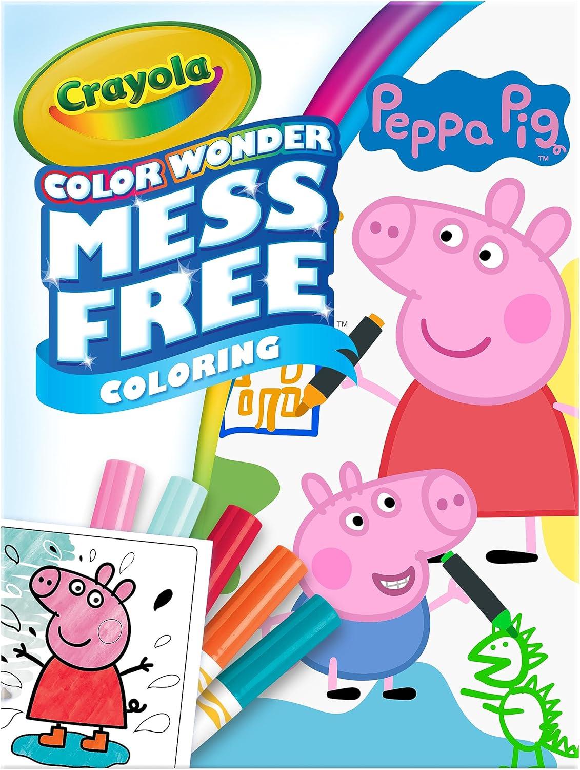 Crayola Color Wonder Prehistoric Pals, Dinosaur Coloring Pages, Mess Free Coloring for Toddlers, Dinosaur Toys, Toddler Travel Activity & Gifts(Peppa Pig)