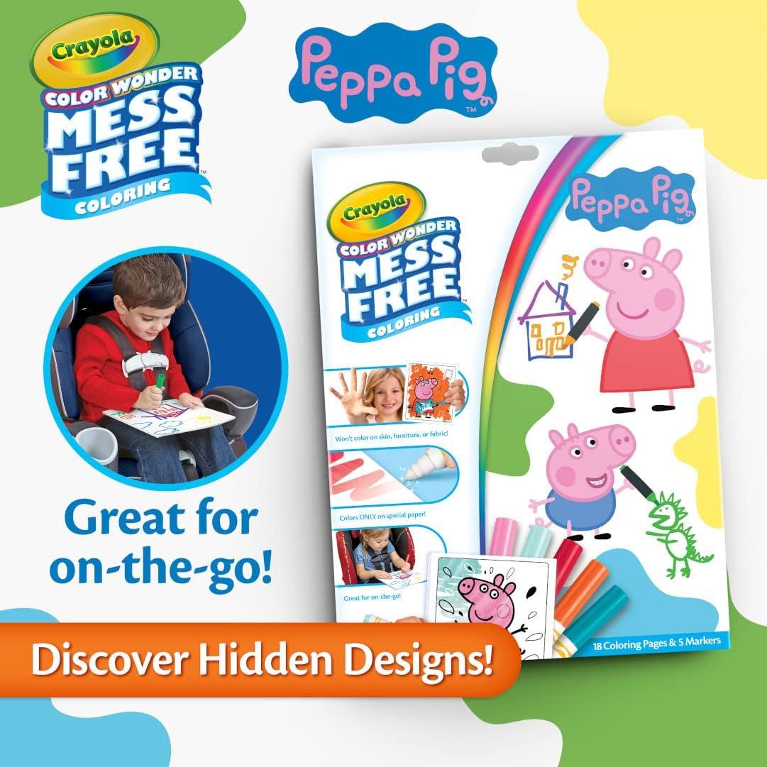Crayola Color Wonder Prehistoric Pals, Dinosaur Coloring Pages, Mess Free Coloring for Toddlers, Dinosaur Toys, Toddler Travel Activity & Gifts(Peppa Pig)