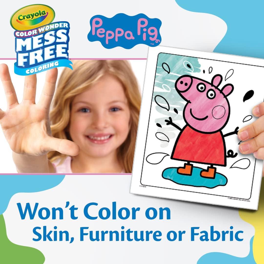Crayola Color Wonder Prehistoric Pals, Dinosaur Coloring Pages, Mess Free Coloring for Toddlers, Dinosaur Toys, Toddler Travel Activity & Gifts(Peppa Pig)