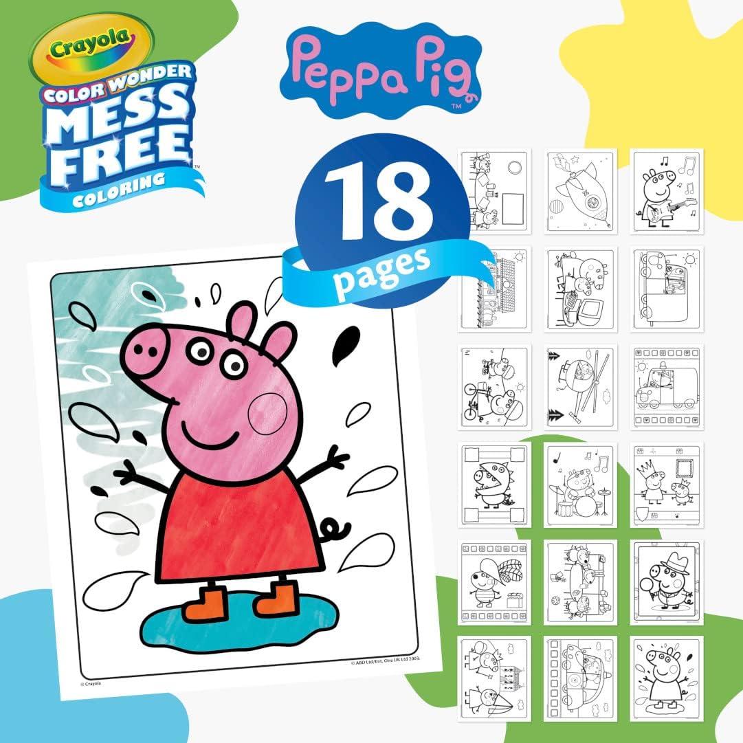Crayola Color Wonder Prehistoric Pals, Dinosaur Coloring Pages, Mess Free Coloring for Toddlers, Dinosaur Toys, Toddler Travel Activity & Gifts(Peppa Pig)
