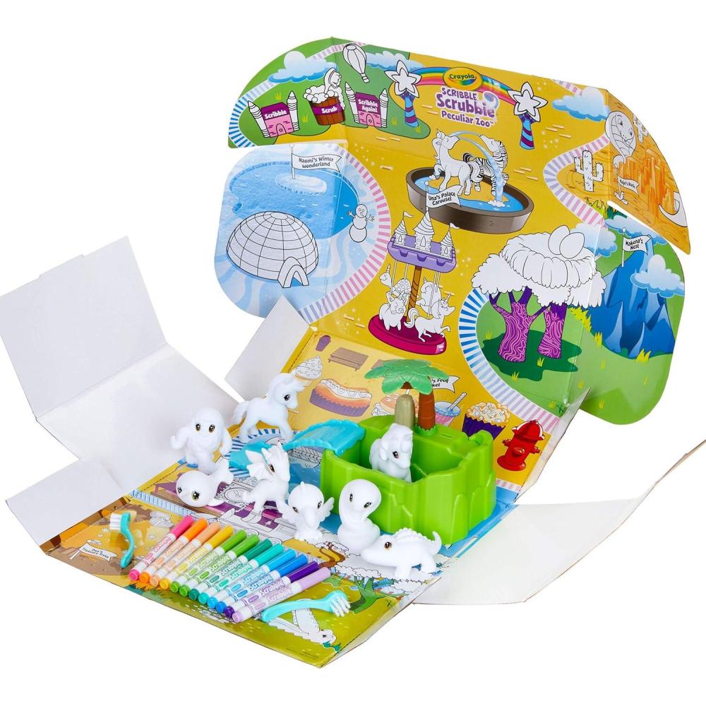 Crayola Scribble Scrubbie Peculiar Zoo, Amazon Exclusive, Kids Toy, Gift for Kids, Ages 3, 4, 5, 6(Peculiar Zoo)