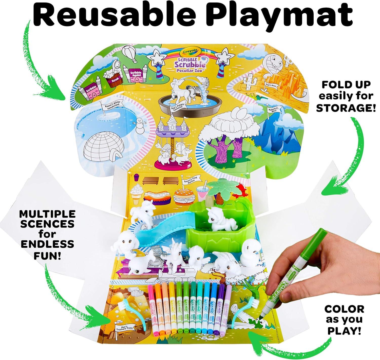 Crayola Scribble Scrubbie Peculiar Zoo, Amazon Exclusive, Kids Toy, Gift for Kids, Ages 3, 4, 5, 6(Peculiar Zoo)