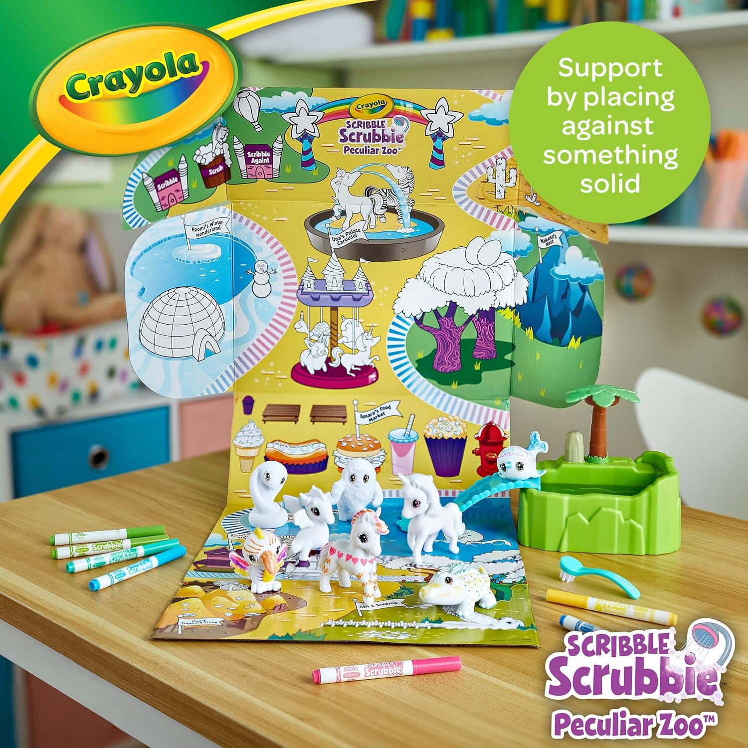 Crayola Scribble Scrubbie Peculiar Zoo, Amazon Exclusive, Kids Toy, Gift for Kids, Ages 3, 4, 5, 6(Peculiar Zoo)