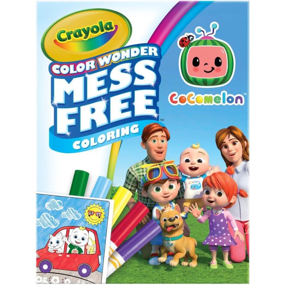 Crayola Color Wonder Prehistoric Pals, Dinosaur Coloring Pages, Mess Free Coloring for Toddlers, Dinosaur Toys, Toddler Travel Activity & Gifts(Cocomelon)