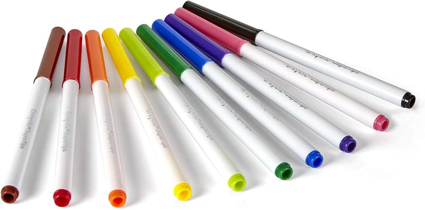 Crayola Supertips Washable Markers (80ct), Bulk Teacher Supplies for Classrooms, Kids Markers for Back to School, Ages 3+ [Amazon Exclusive](1 Count (Pack of 10))