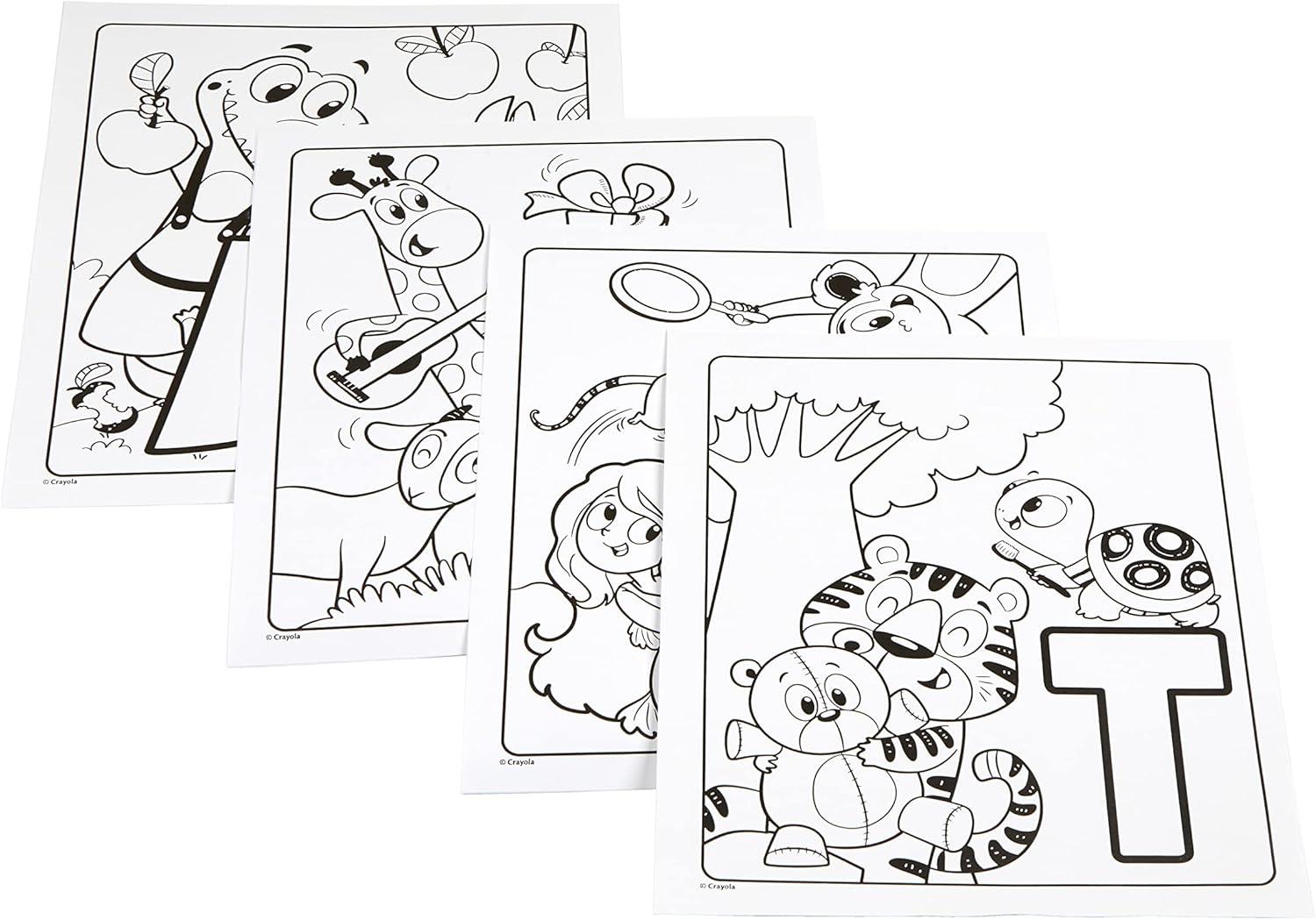 Crayola Color Wonder Prehistoric Pals, Dinosaur Coloring Pages, Mess Free Coloring for Toddlers, Dinosaur Toys, Toddler Travel Activity & Gifts(Alpha Pets)