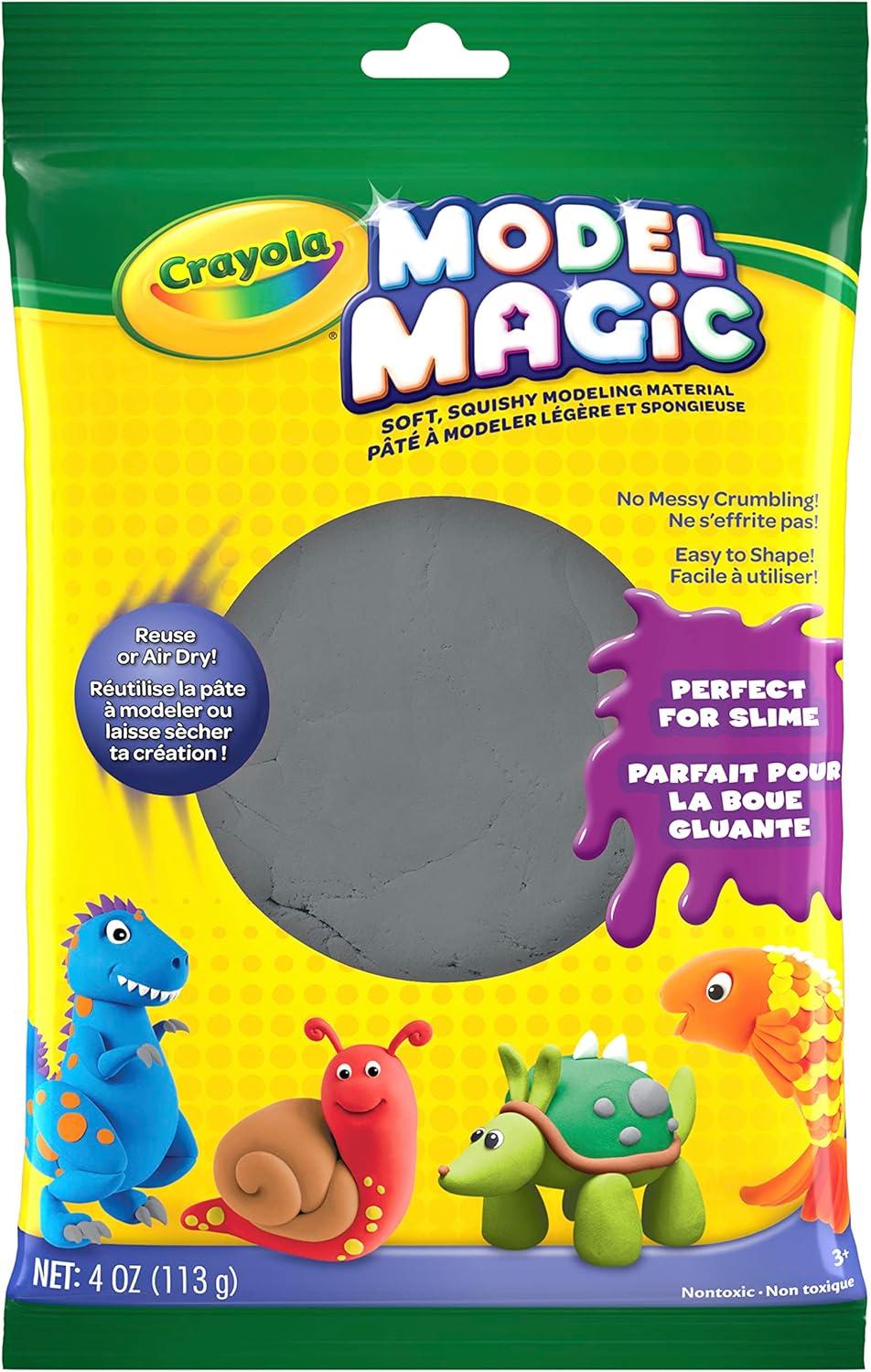 Crayola Model Magic in Gray, Modeling Clay Alternative, 4oz(Multicolored)
