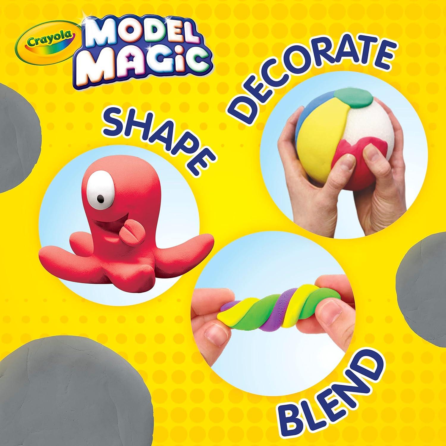 Crayola Model Magic in Gray, Modeling Clay Alternative, 4oz(Multicolored)